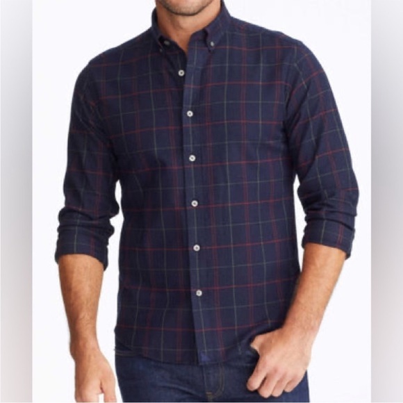 UNTUCKit Other - UNTUCKit CAPEZZANA Large Long-Sleeve Plaid Cotton Flannel Shirt